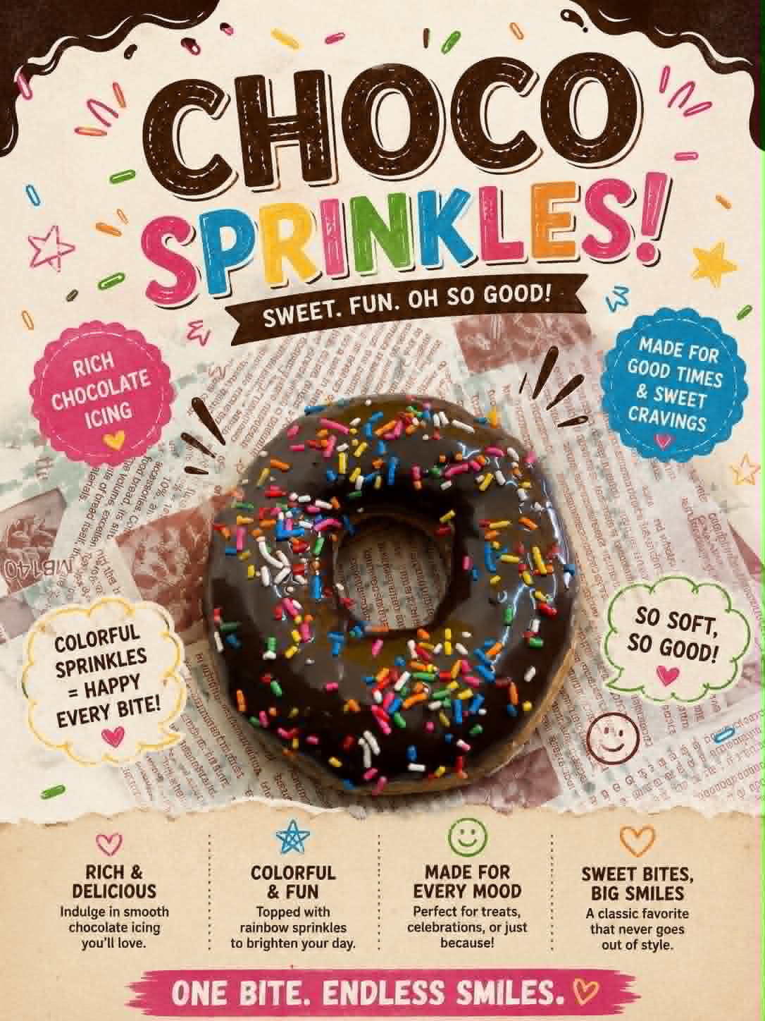 Donut Chocolate Sprinkles