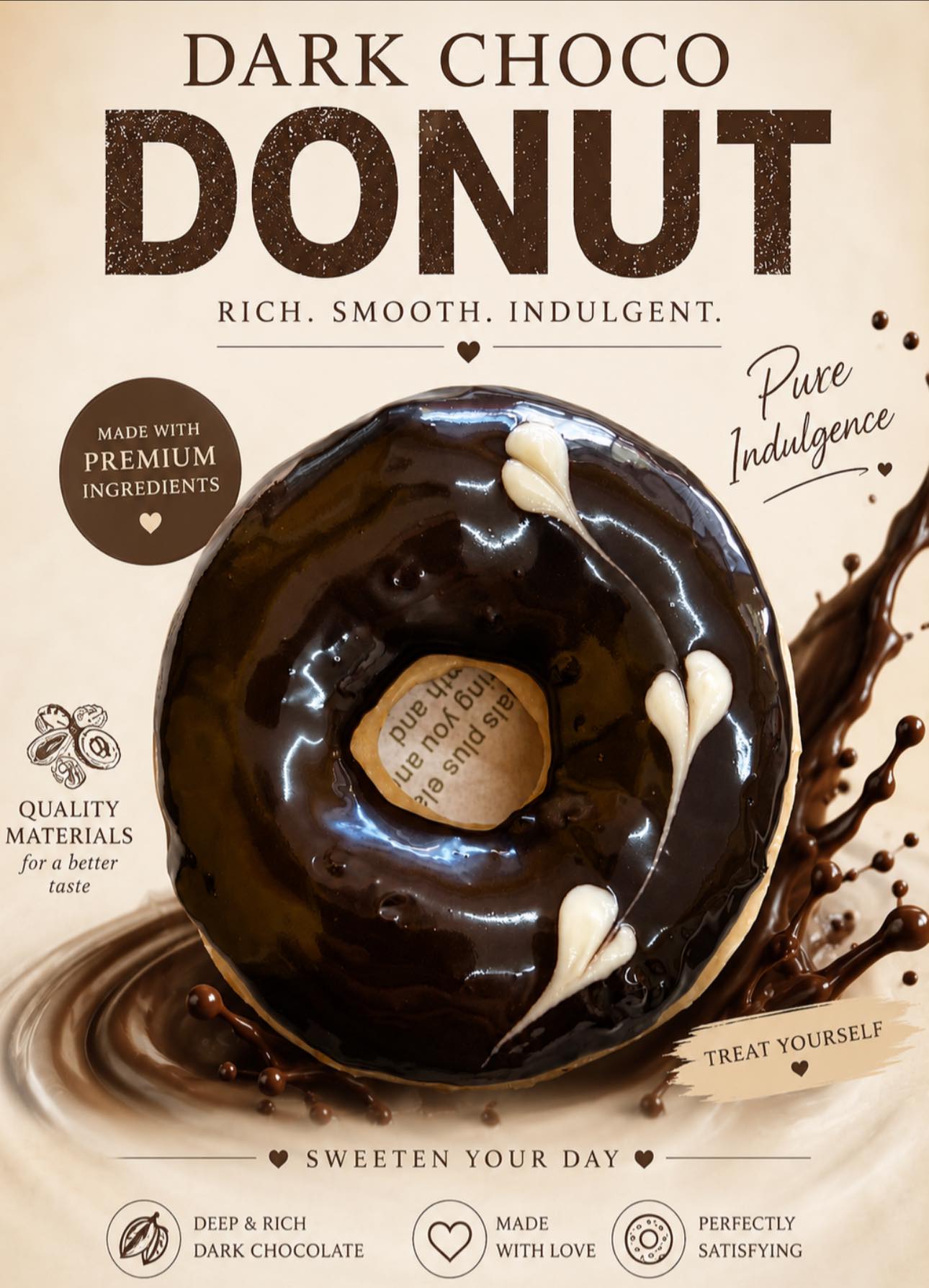 Donut Dark Chocolate