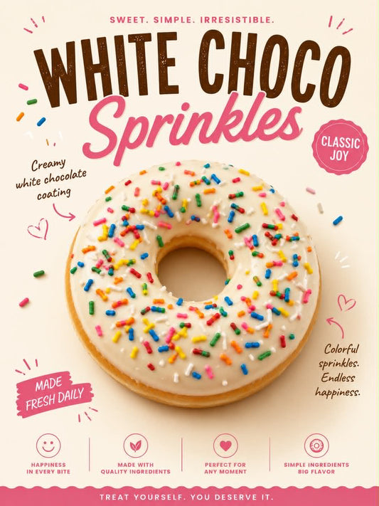 Donut White Sprinkles