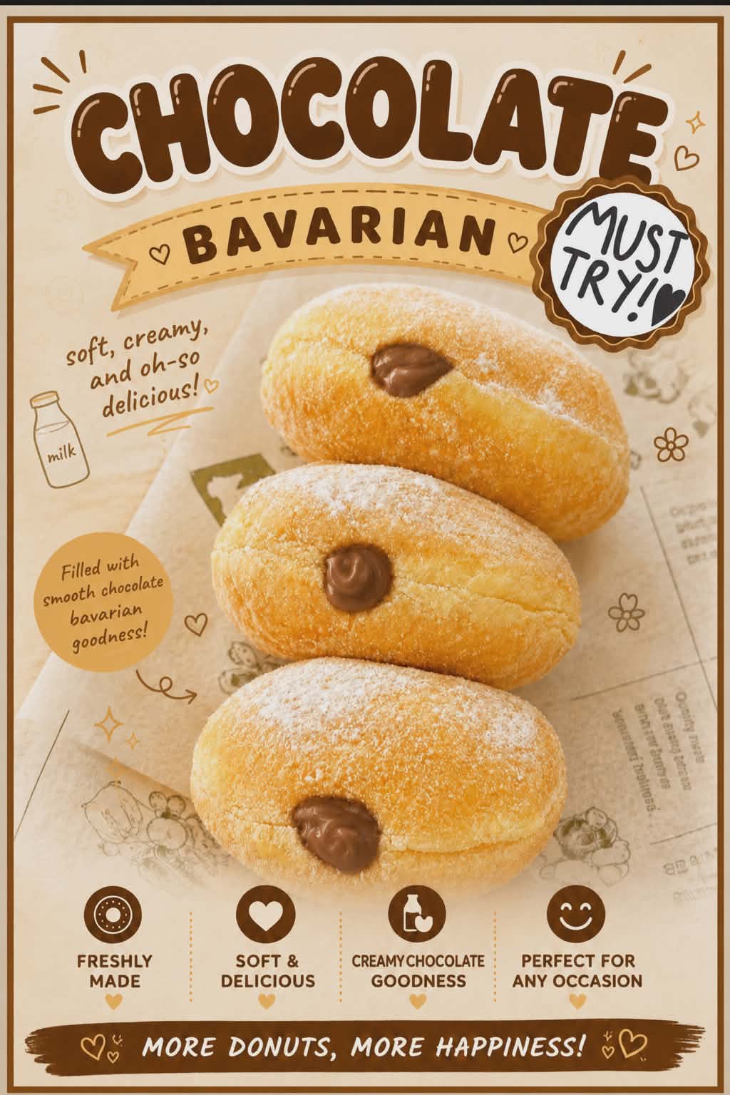 Donut Bavarian Cream