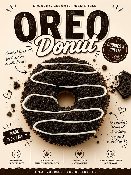 Donut White Oreo
